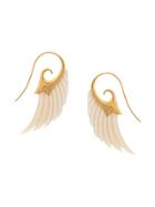 Noor Fares 14kt Yellow Gold Light Horn Wing Earrings