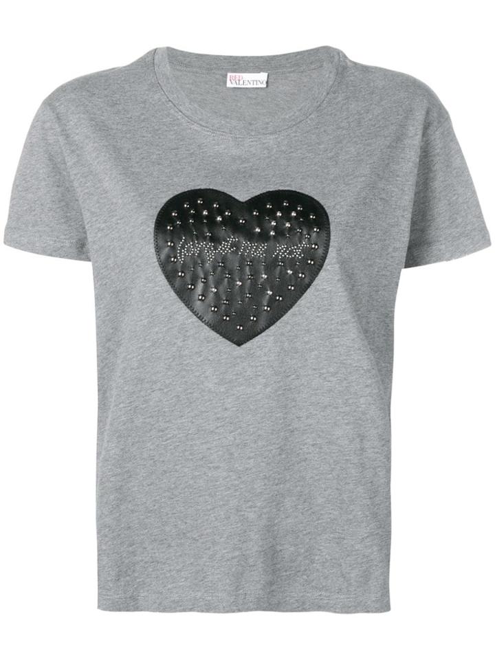 Red Valentino Forget Me Not Studded T-shirt - Grey
