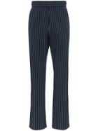 Maison Kitsuné Striped Tailored Trousers - Blue