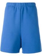 Balenciaga Zipped Pocket Track Shorts, Men's, Size: Medium, Blue, Cotton/viscose