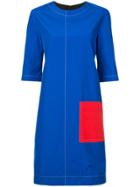 Marni Colour Block Shift Dress - Blue