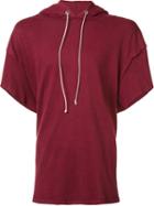 Mr. Completely Shortsleeved Hoodie, Men's, Size: Large, Red, Cotton