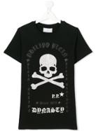 Philipp Plein Junior Skull Print T-shirt - Black