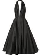 Romona Keveza Halterneck Flared Midi Dress - Black