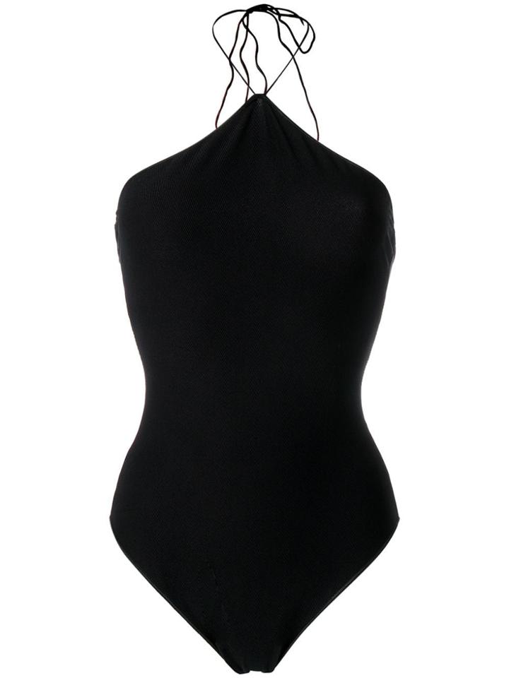 Oseree Halter Neck One-piece - Black
