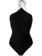 Oseree Halter Neck One-piece - Black
