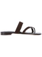 Manolo Blahnik Flat Heel Sandals - Brown