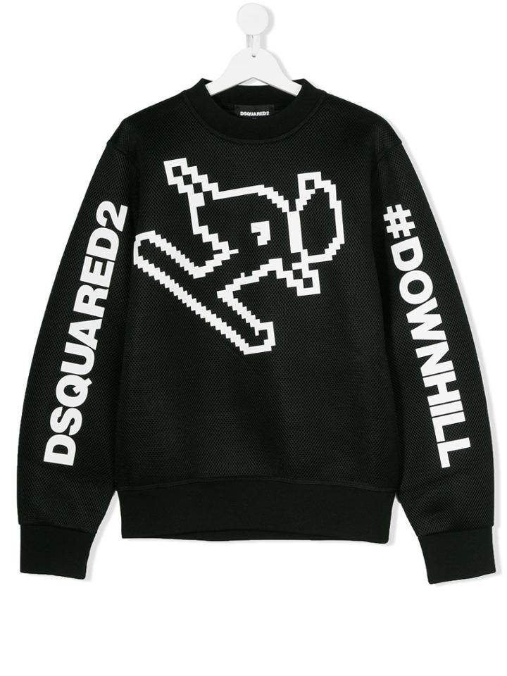 Dsquared2 Kids Graphic Print Sweatshirt - Black