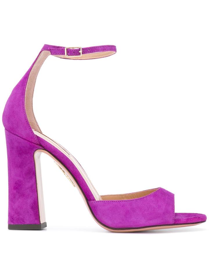 Aquazzura Capucine 105 Sandals - Pink & Purple