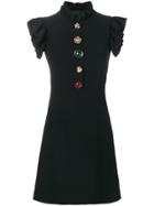 Dolce & Gabbana Jewelled Buttons Cady Dress - Black