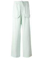 Qasimi External Pockets Straight Trousers - Green