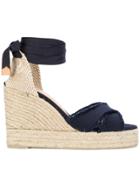 Castañer Ankle Tie Wedge Espadrilles - Blue