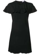 Red Valentino Ruffled Mini Dress - Black