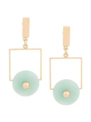 Crystalline Amazonite Earrings - Green