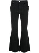Mugler Cropped Flared Jeans - Black