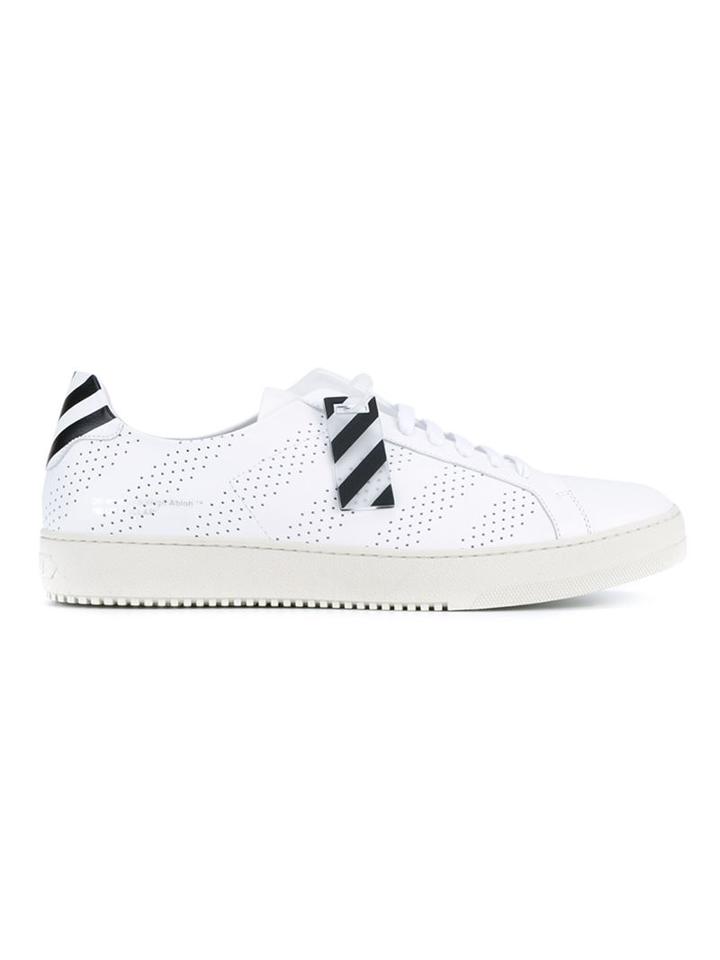Off-white Perforated White Leather Sneakers