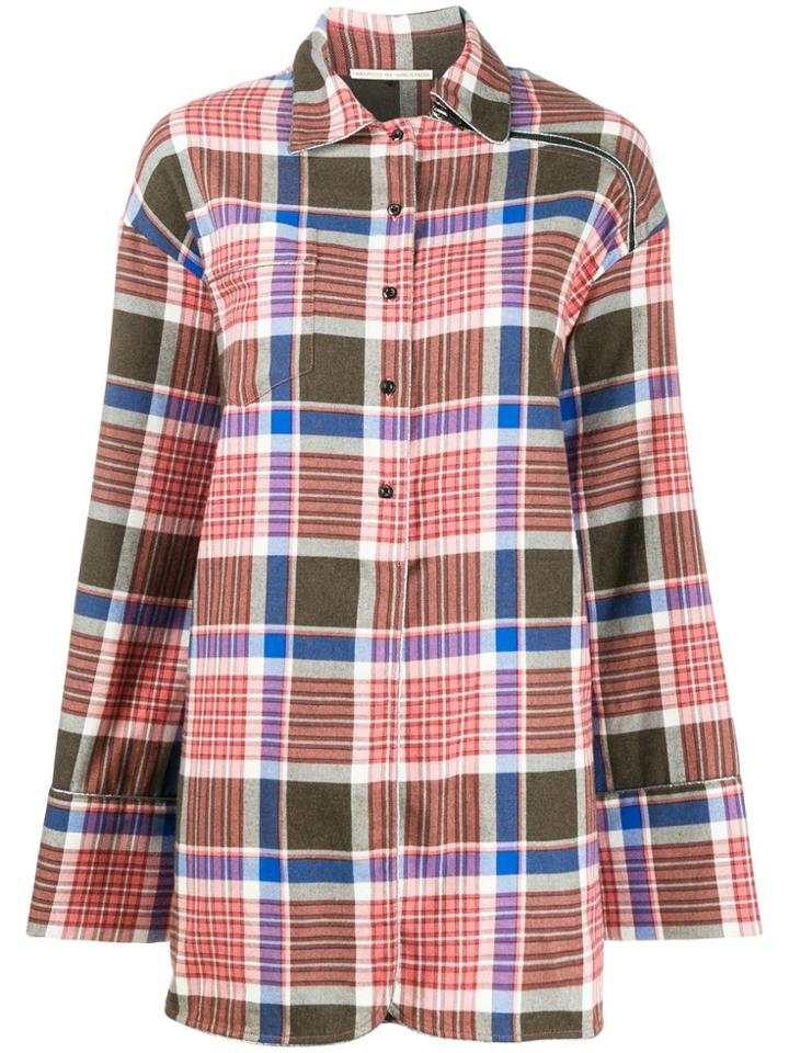 Marco De Vincenzo Check-print Oversized Shirt - Pink