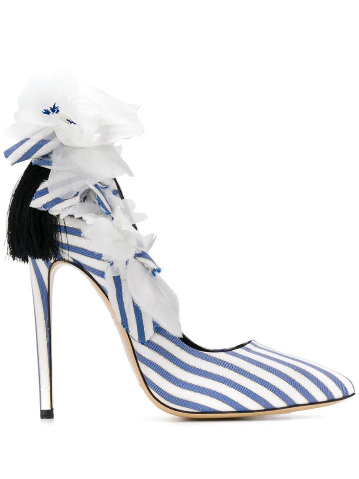 Aleksander Siradekian Fleurs Striped Sandals - Blue