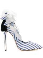 Aleksander Siradekian Fleurs Striped Sandals - Blue
