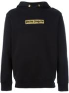 Palm Angels Logo Print Hoodie, Men's, Size: Small, Black, Cotton