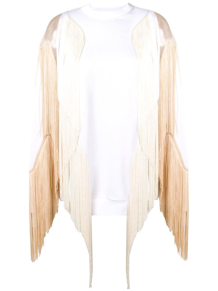 Stella Mccartney Eyewear Fringed Sweatshirt - White