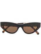 Stella Mccartney Eyewear Falabella Cat Eye Sunglasses - Brown