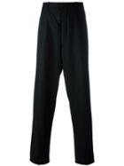 Thom Browne Satin Stripe Trousers, Men's, Size: 2, Black, Silk/polyester/cupro/wool