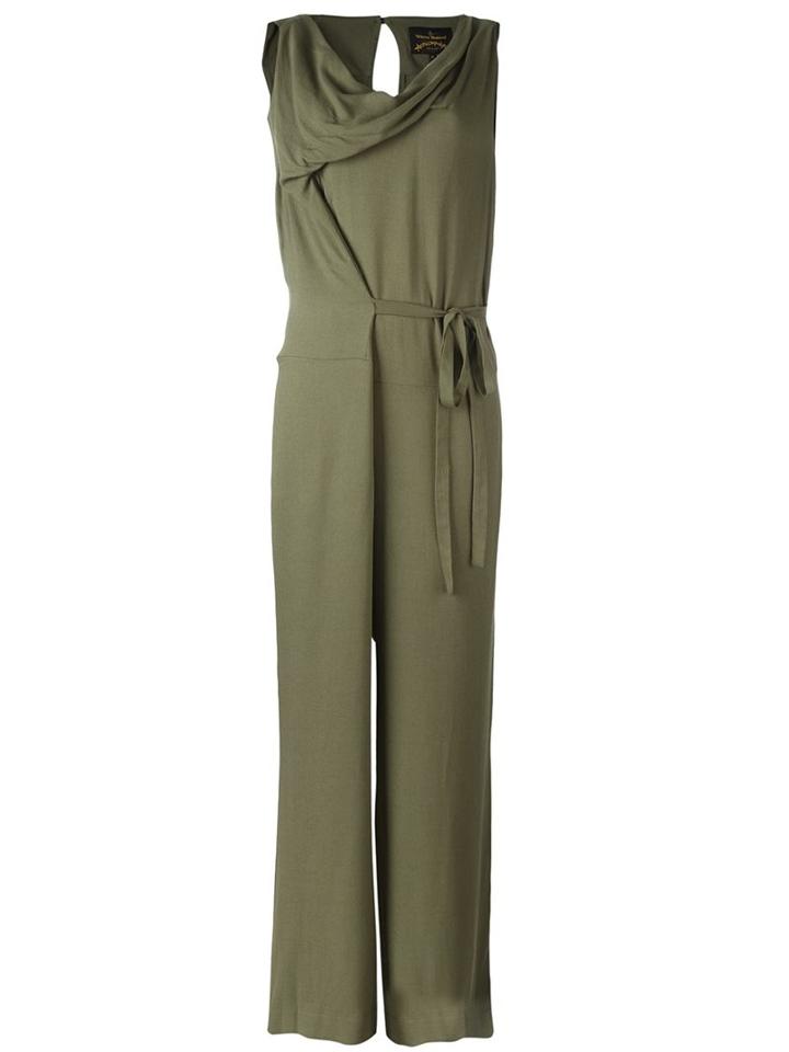 Vivienne Westwood Anglomania 'twisted' Jumpsuit, Women's, Size: 40, Green, Viscose/wool