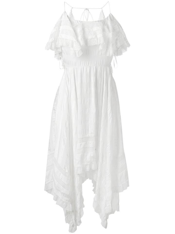 Philosophy Di Lorenzo Serafini Asymmetric Ruffle Dress, Women's, Size: 42, White, Rayon