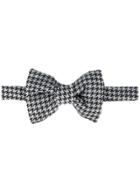 Tom Ford Houndstooth Pattern Bow - Black