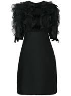 Giambattista Valli Frill Detail Fitted Dress - Black