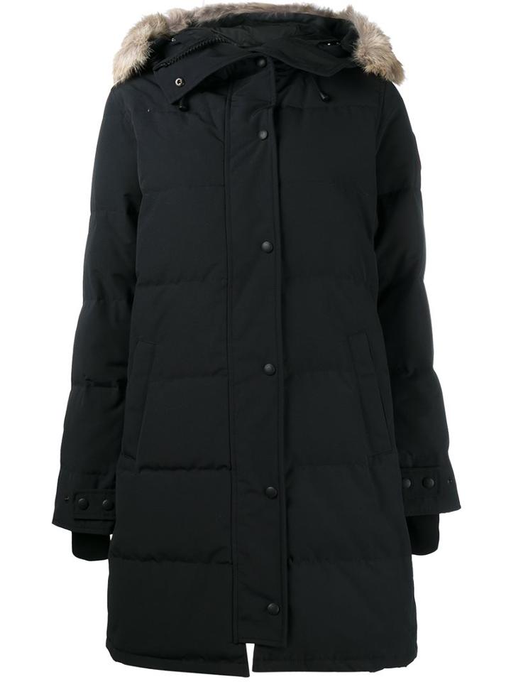 Canada Goose Zipped Hooded Jacket, Women's, Size: Xs, Blue, Cotton/feather Down/nylon/coyote Fur