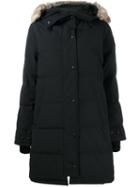 Canada Goose Zipped Hooded Jacket, Women's, Size: Xs, Blue, Cotton/feather Down/nylon/coyote Fur