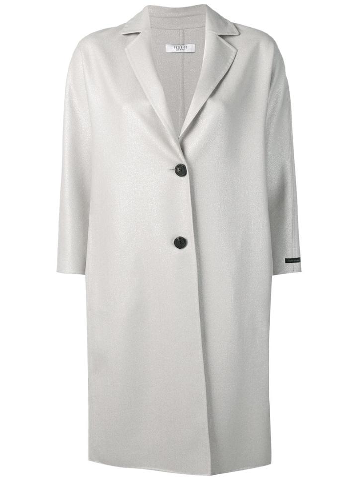 Peserico Single-breasted Coat - Grey