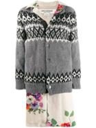 Junya Watanabe Layered Mixed Fabric Coat - Grey