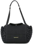 Emporio Armani Jacquard Shoulder Bag, Women's, Black