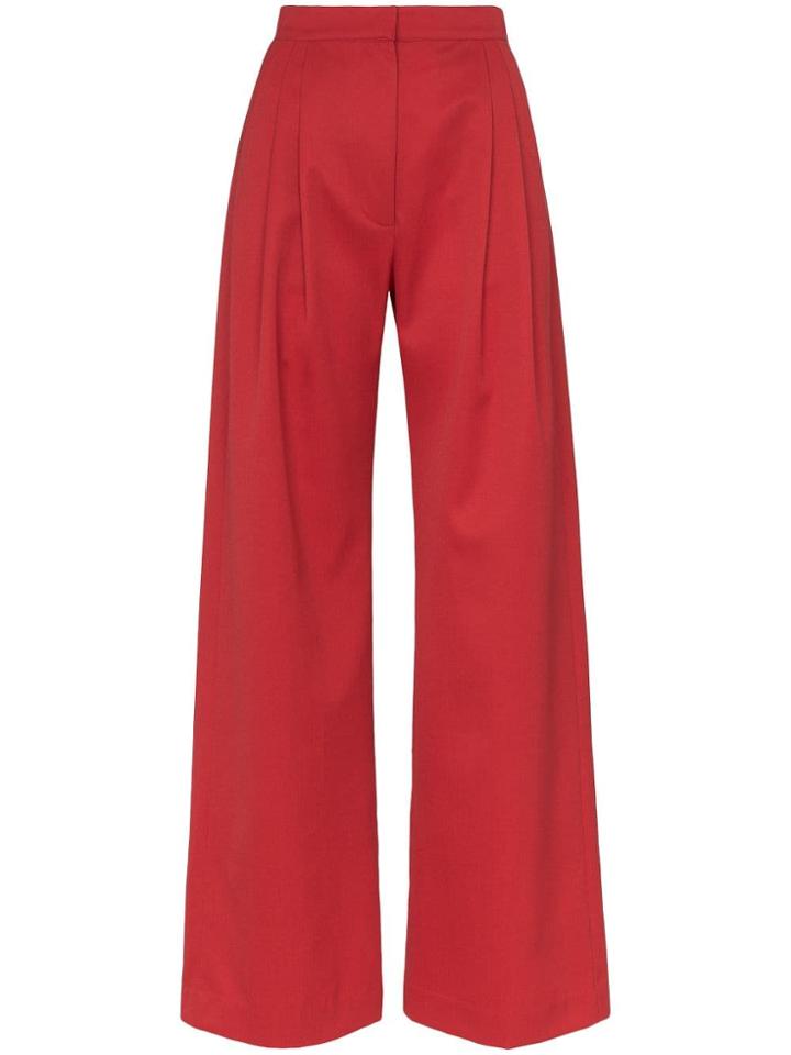 House Of Holland X The Woolmark Company High-waisted Wide Leg Trousers