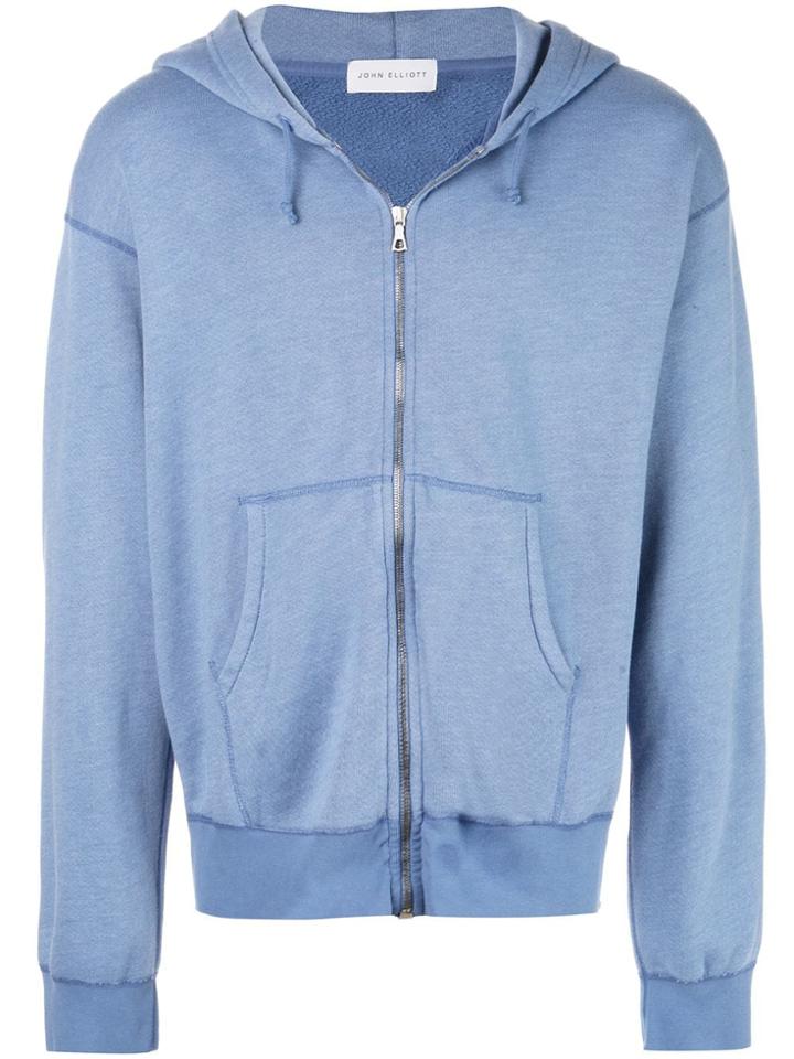John Elliott Hooded Zip-up Jacket - Blue