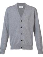 Maison Margiela Elbow Patch Cardigan, Men's, Size: Large, Grey, Wool