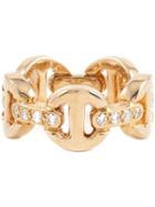 Hoorsenbuhs Dame Tri-link Ring, Women's, Size: 7, Metallic, 18kt Gold/diamond