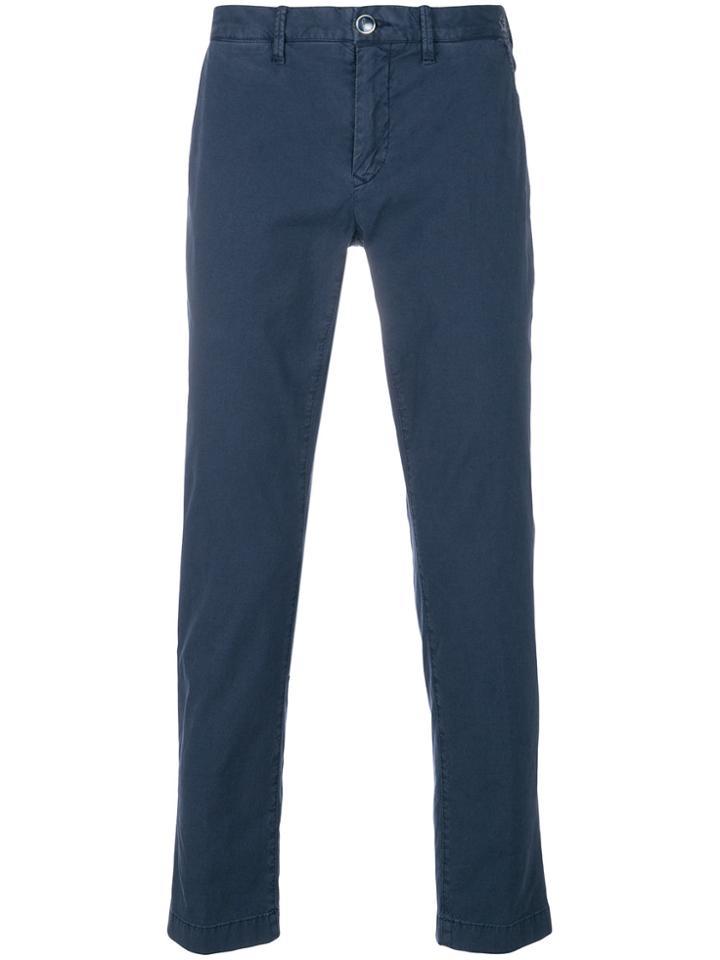 Jacob Cohen Academy Mid-rise Straight-leg Trousers - Blue