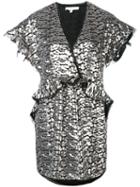 Iro - Metallic Peplum Dress - Women - Polyester/polyester Taffeta - 38, Grey, Polyester/polyester Taffeta