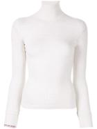 Barrie Knitted Roll Neck Top - White