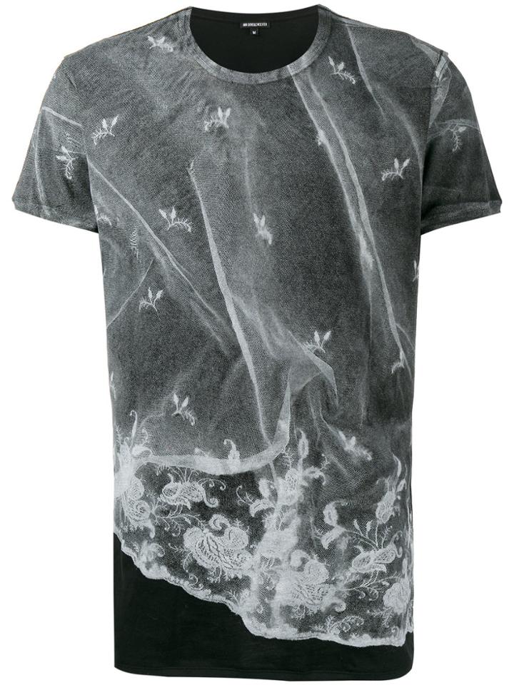 Ann Demeulemeester Lucian Lace Print T-shirt - Black