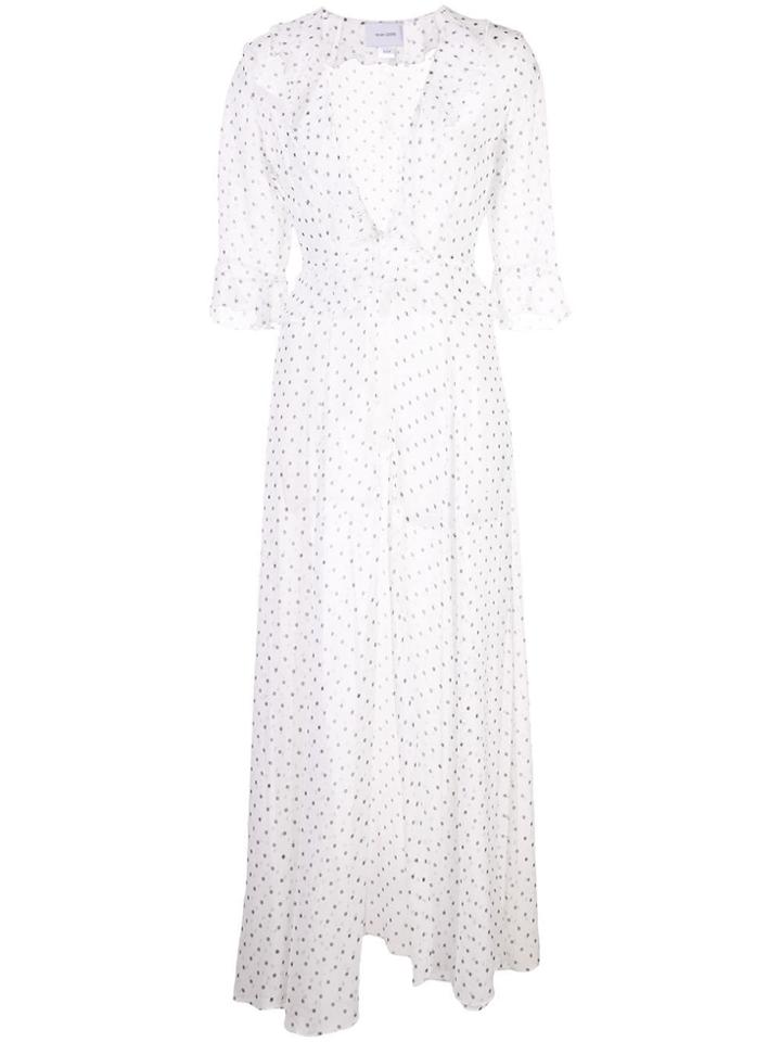 We Are Leone Ruby Ruffle Contrast Jacket Dress - White