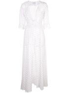 We Are Leone Ruby Ruffle Contrast Jacket Dress - White
