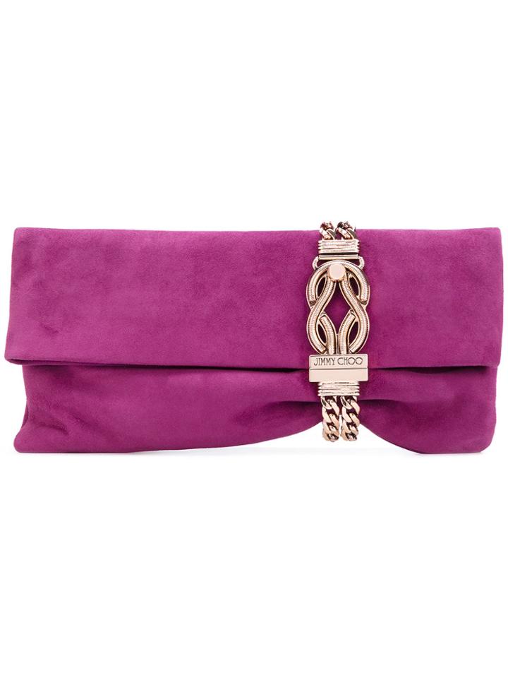Jimmy Choo Chandra Clutch - Pink & Purple