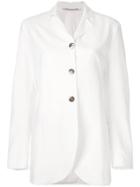 Cherevichkiotvichki Long Line Button Jacket - White