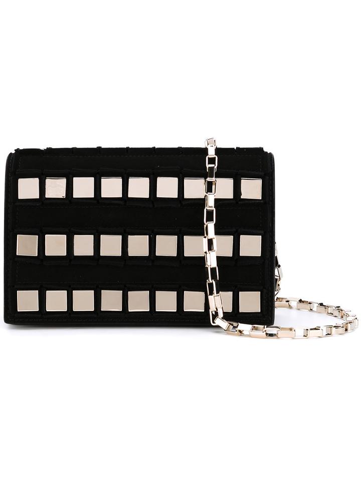 Tomasini - Metallic Appliqué Shoulder Bag - Women - Calf Suede/metal - One Size, Black, Calf Suede/metal