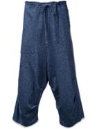 Forme D'expression Dropped Crotch Track Pants - Blue